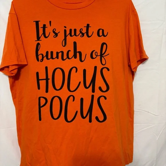 Orange Graphic Tee with Hocus Pocus Print - Picture 2 of 5